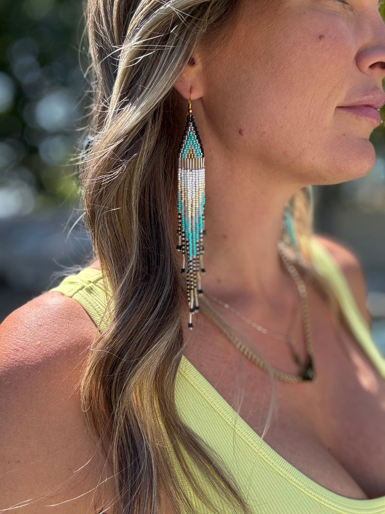 Rainfall Seed Beads Earrings