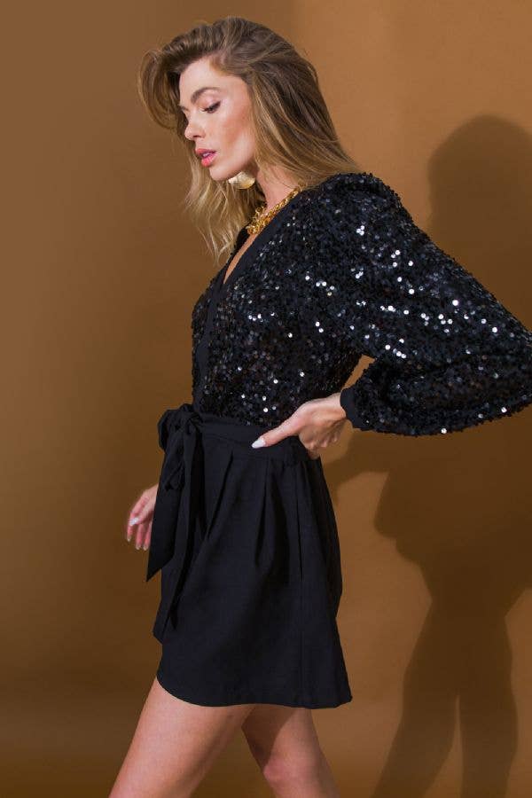 Sleigh Bells Sequins Romper