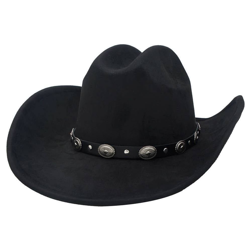 Rip Concho Belted Black Cowboy Hat