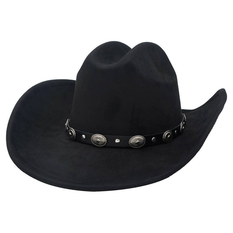 Rip Concho Belted Black Cowboy Hat