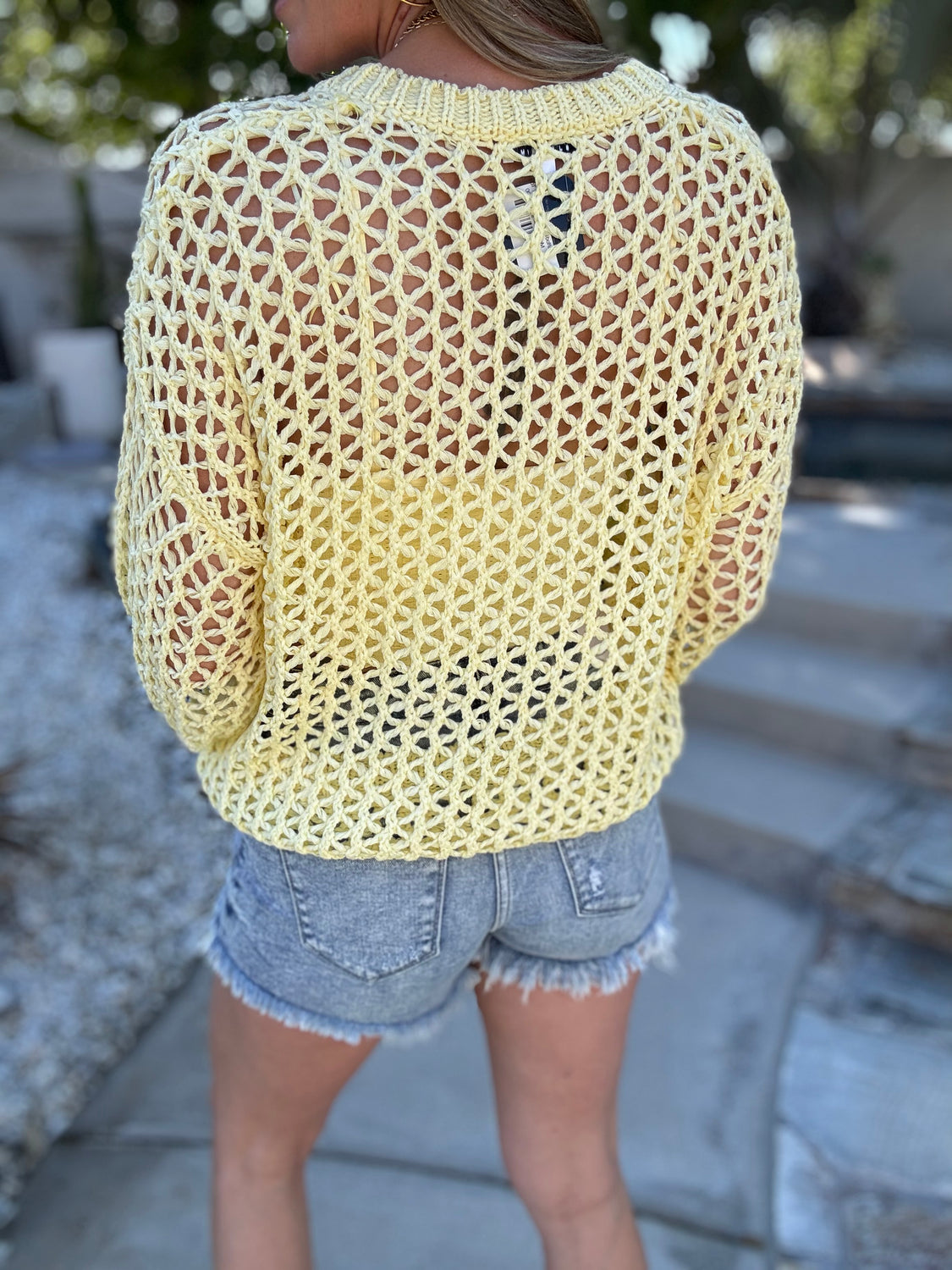 Daffodil Crochet Sweater Top