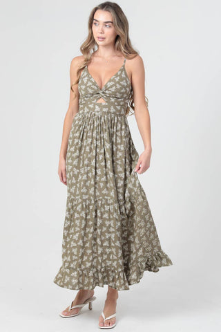 Maple Floral Midi Dress