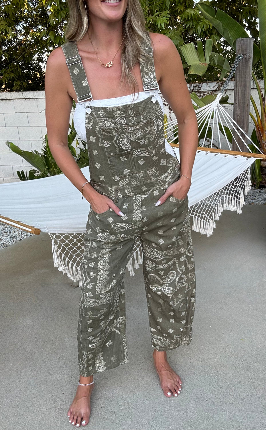Vintage Army Paisley Overall