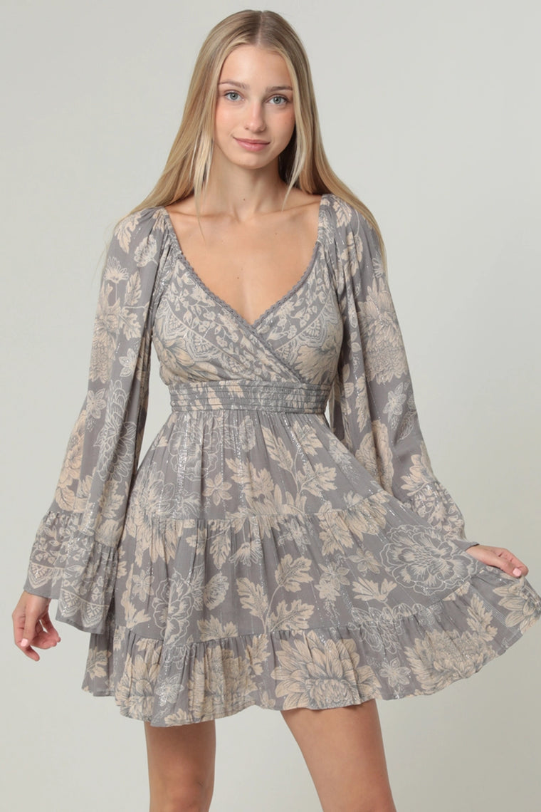 Earl Gray Bell Sleeve Dress