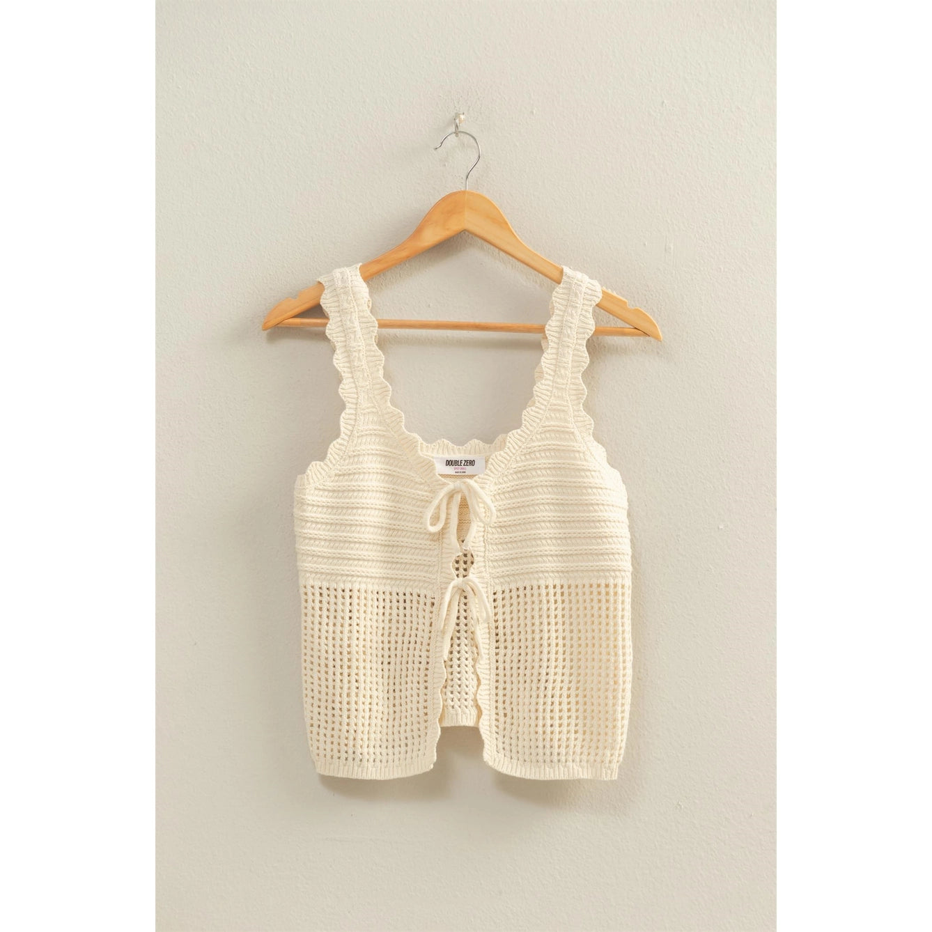 Cream Crochet Vest