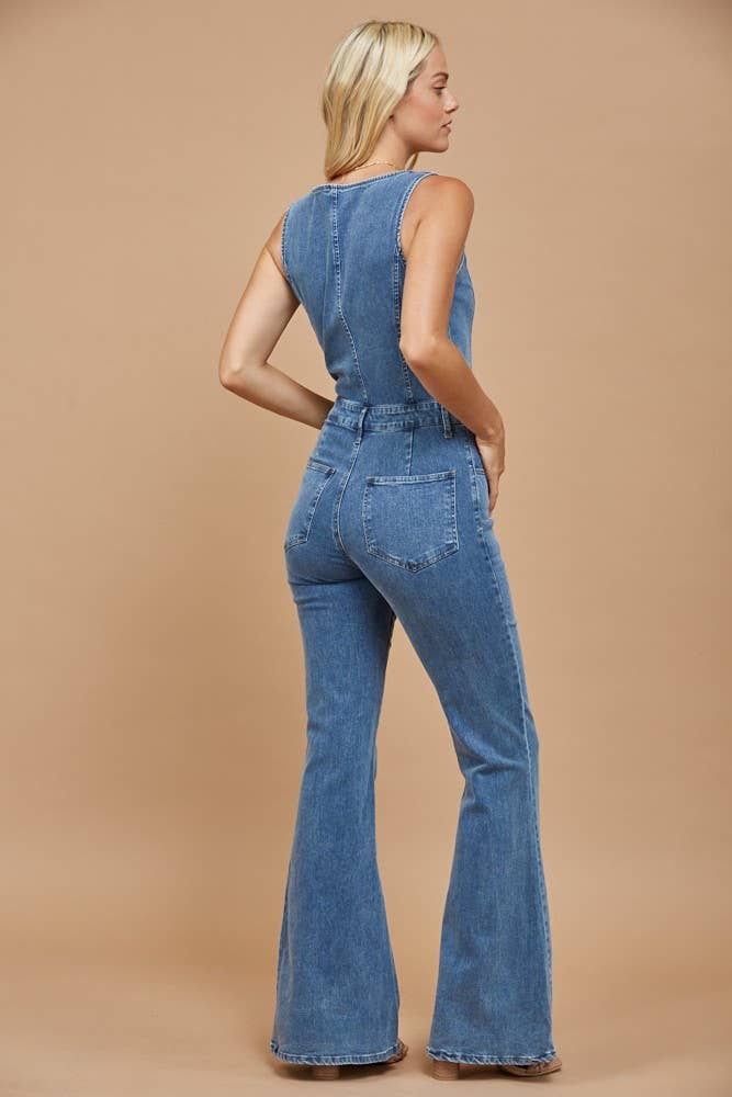 Chelsea Cutout Denim Jumpsuit