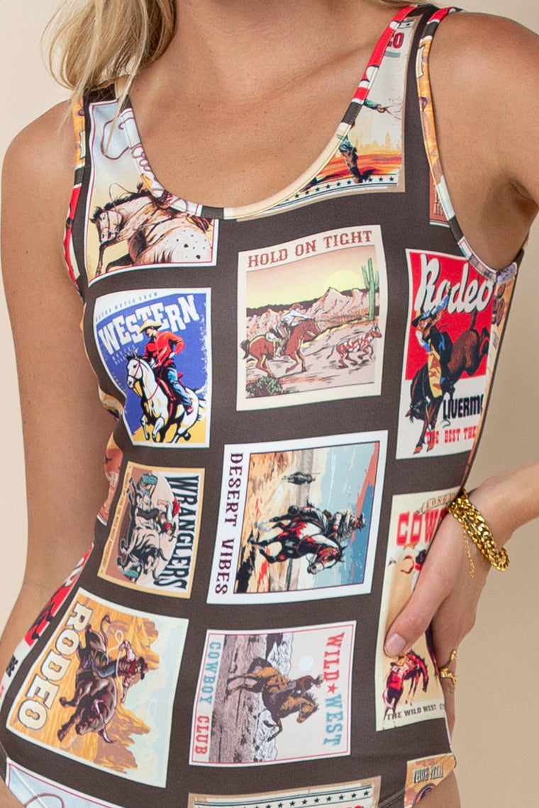 Wanderer Stamped Print Bodysuit