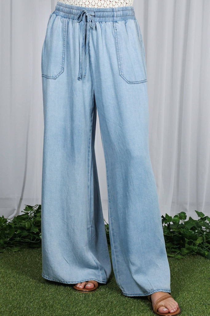 Wide Leg Tencel Pants