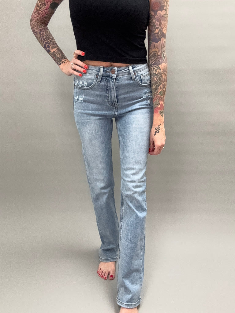 Honey Creek Straight Leg Risen Jeans