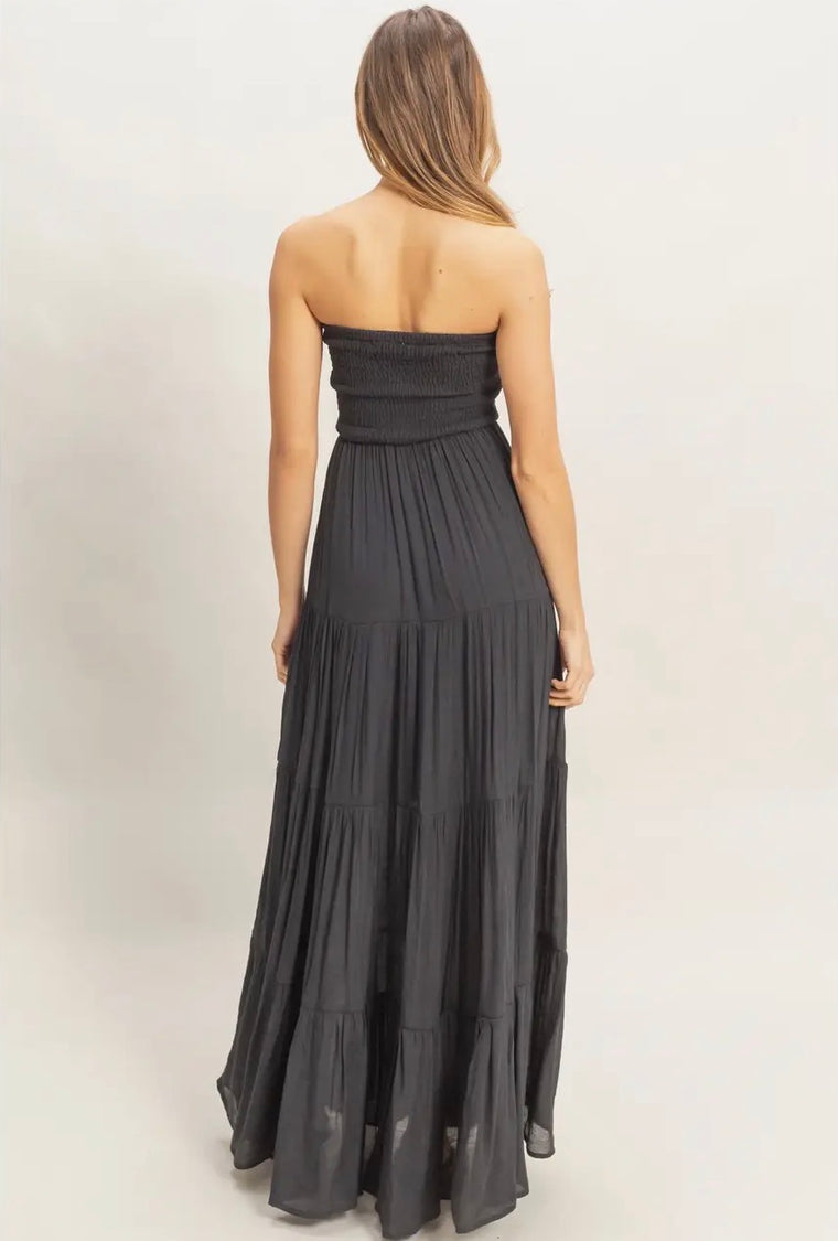 Elle Smocked Strapless Maxi Dress