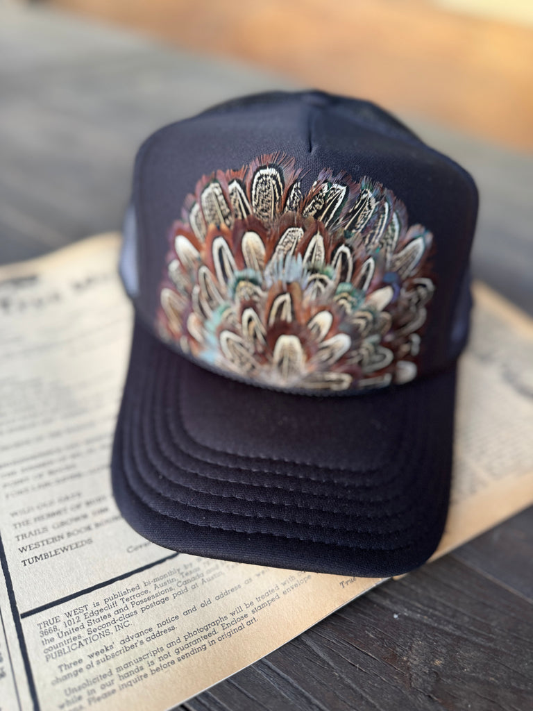 Feather Fan Trucker Hat