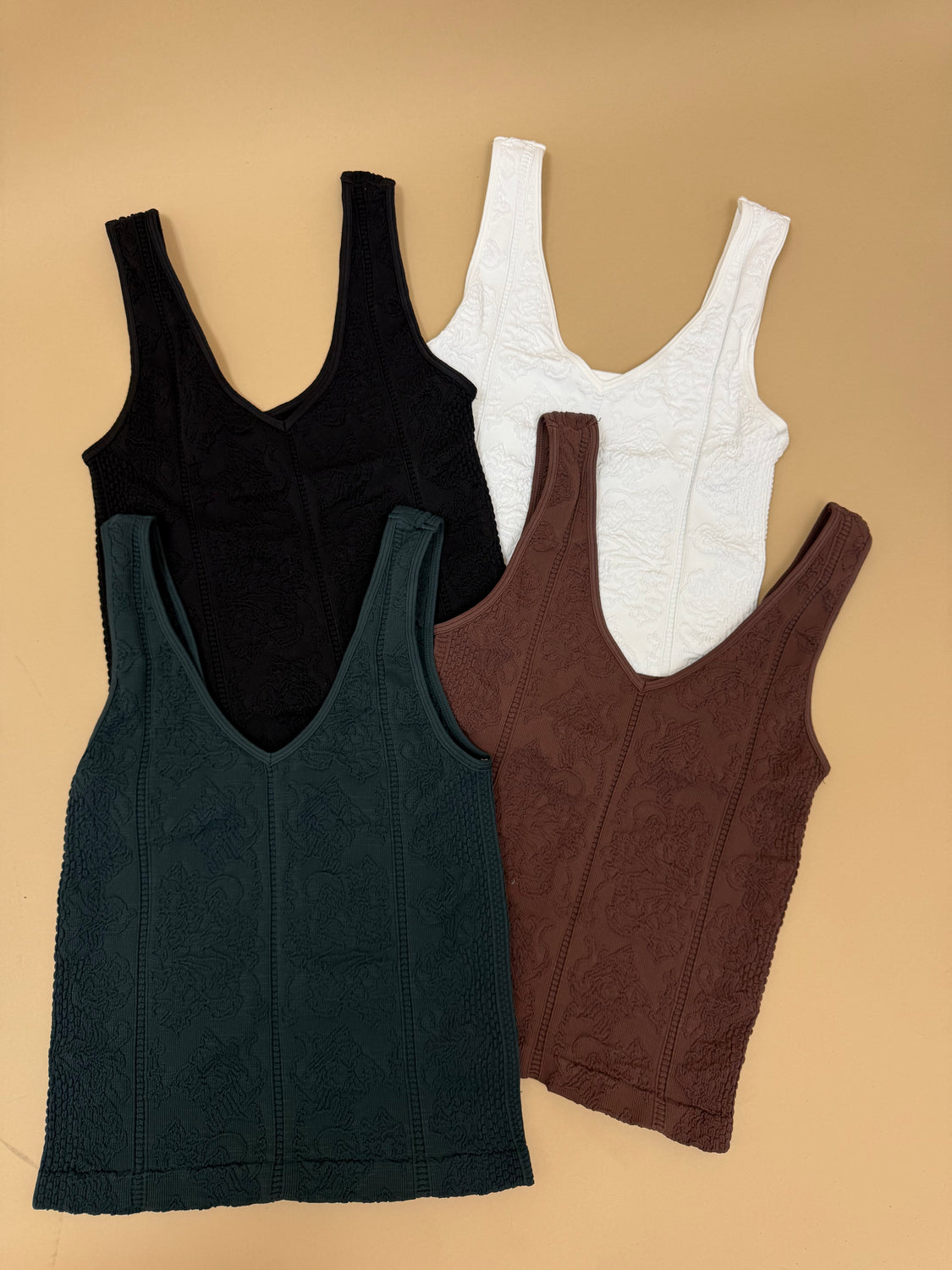 Reversible Lace Embossed  Tank