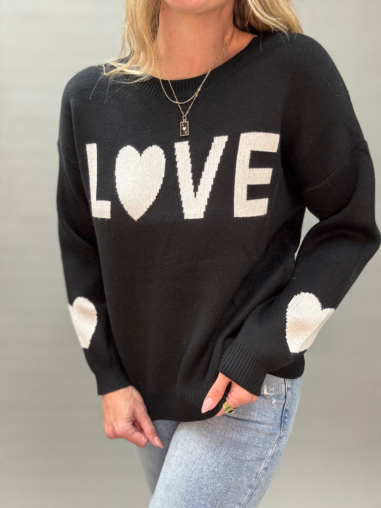 Love Letter Black Sweater