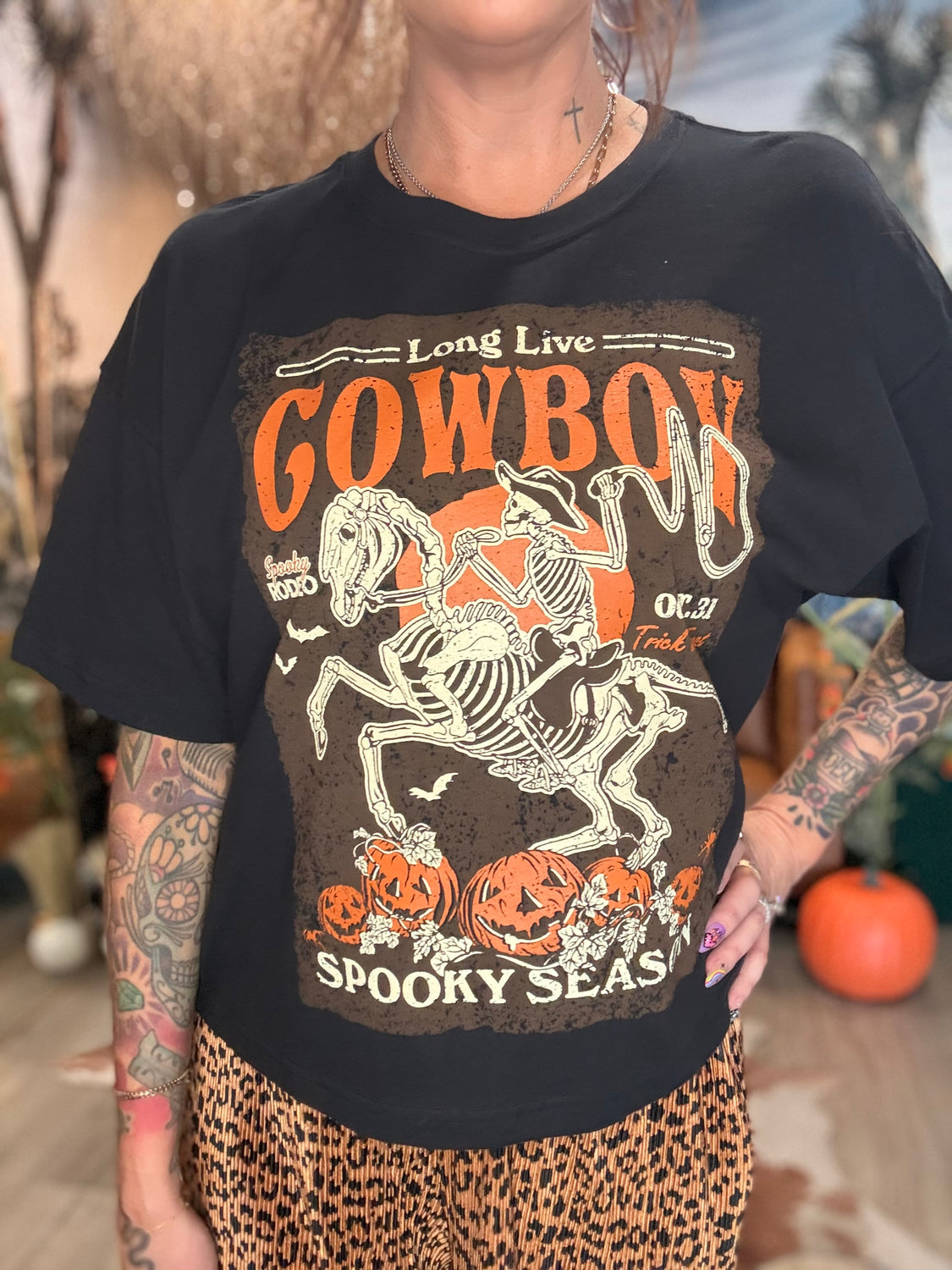 Long Live Cowboy Halloween Graphic Tee