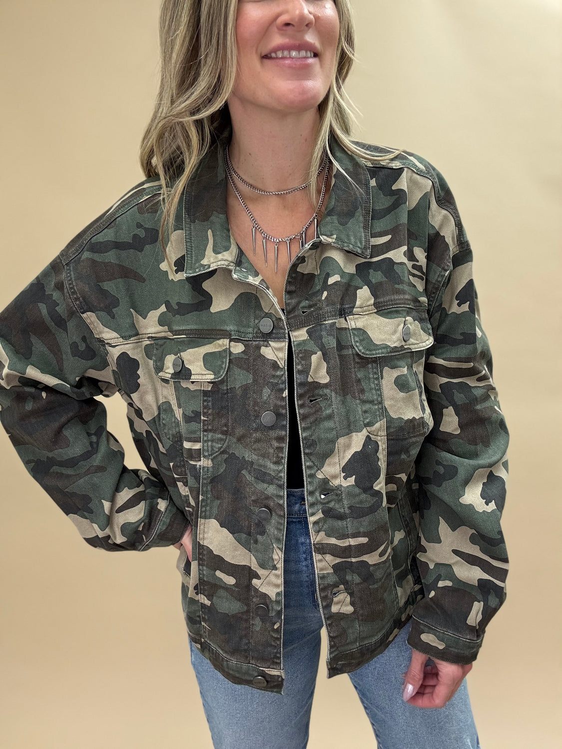 Camo Denim Jacket