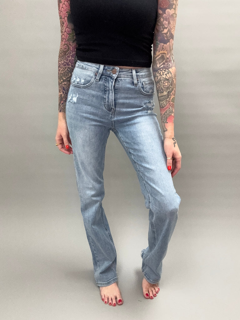 Honey Creek Straight Leg Risen Jeans