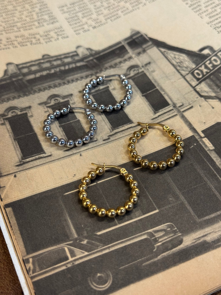 Ball Hoop Earrings