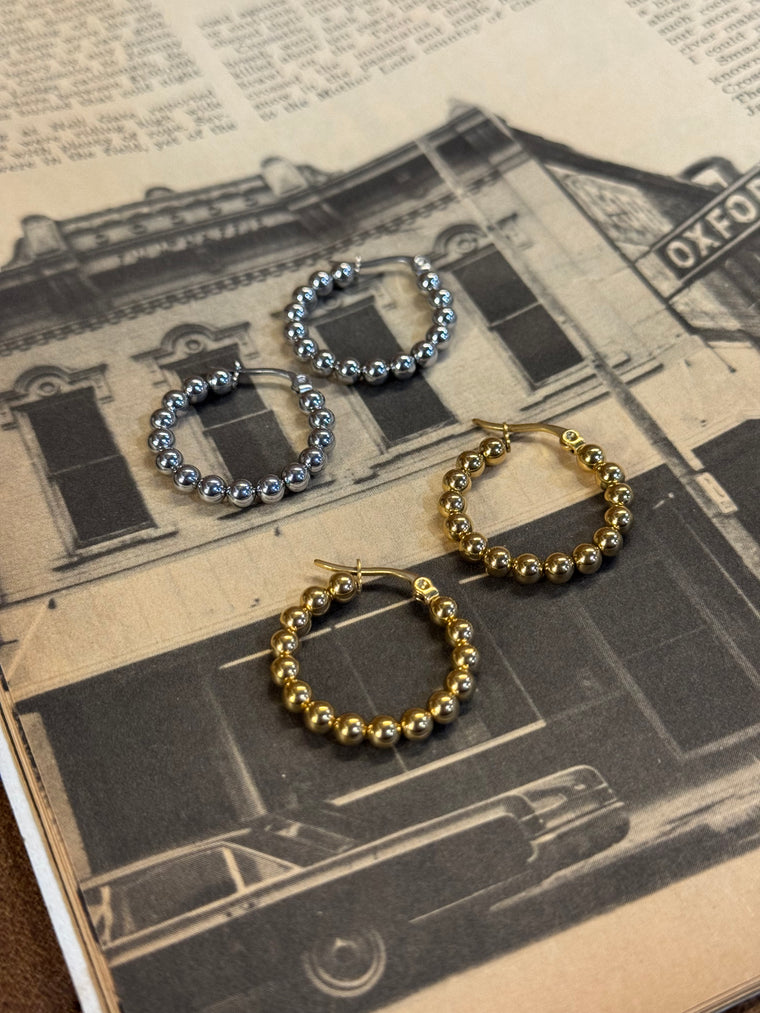 Ball Hoop Earrings