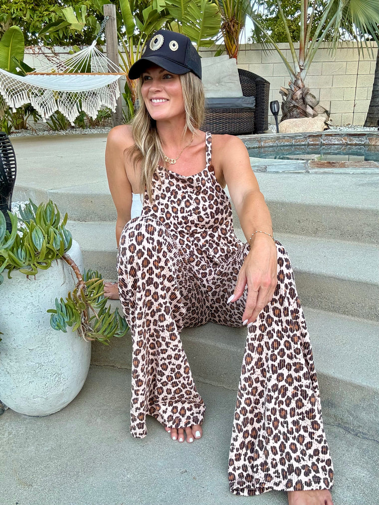 Wild Child Leopard Overalls