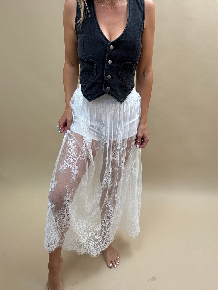 The Moment Lace Skirt
