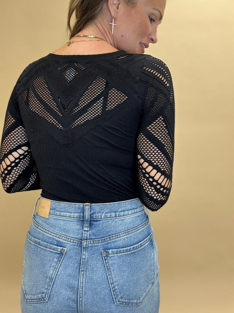 Cut Out Long Sleeve Top