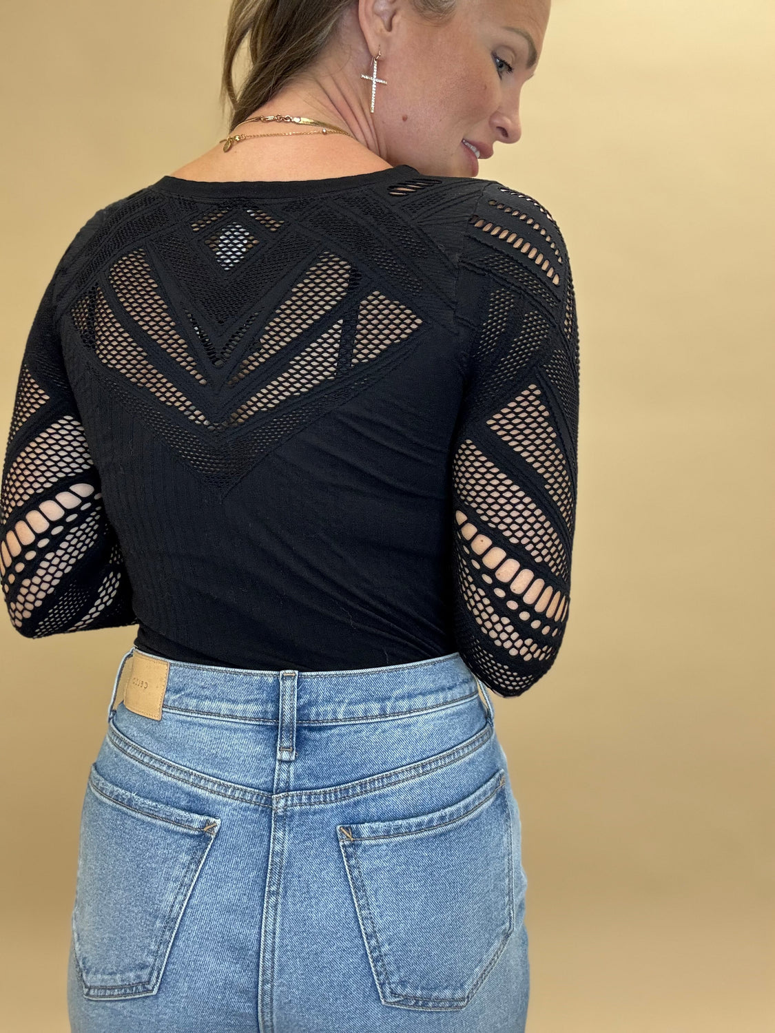Cut Out Long Sleeve Top