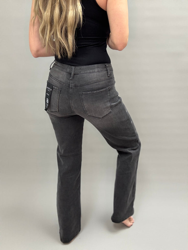 Stardust Black Washed Straight  Risen Jeans