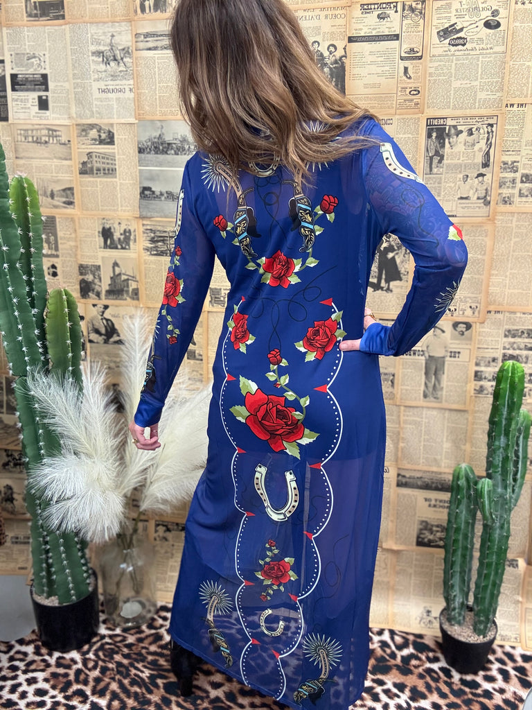 Spurs & Roses Mesh Maxi Duster