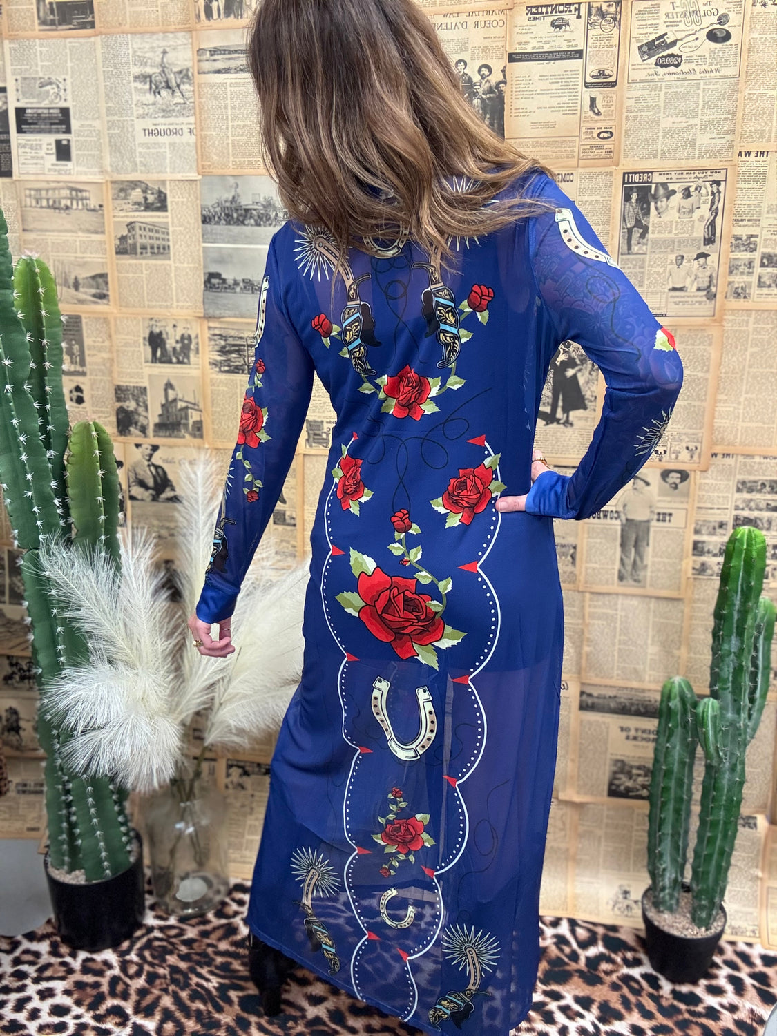 Spurs & Roses Mesh Maxi Duster