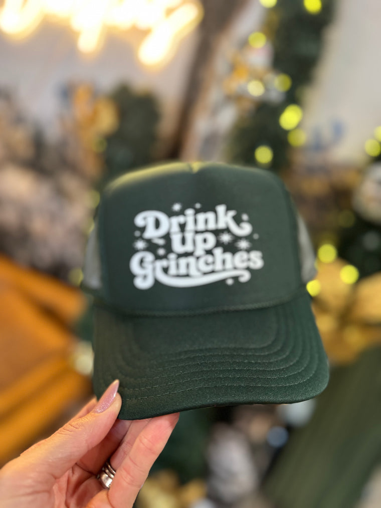 Drink Up Grinches Trucker Hat