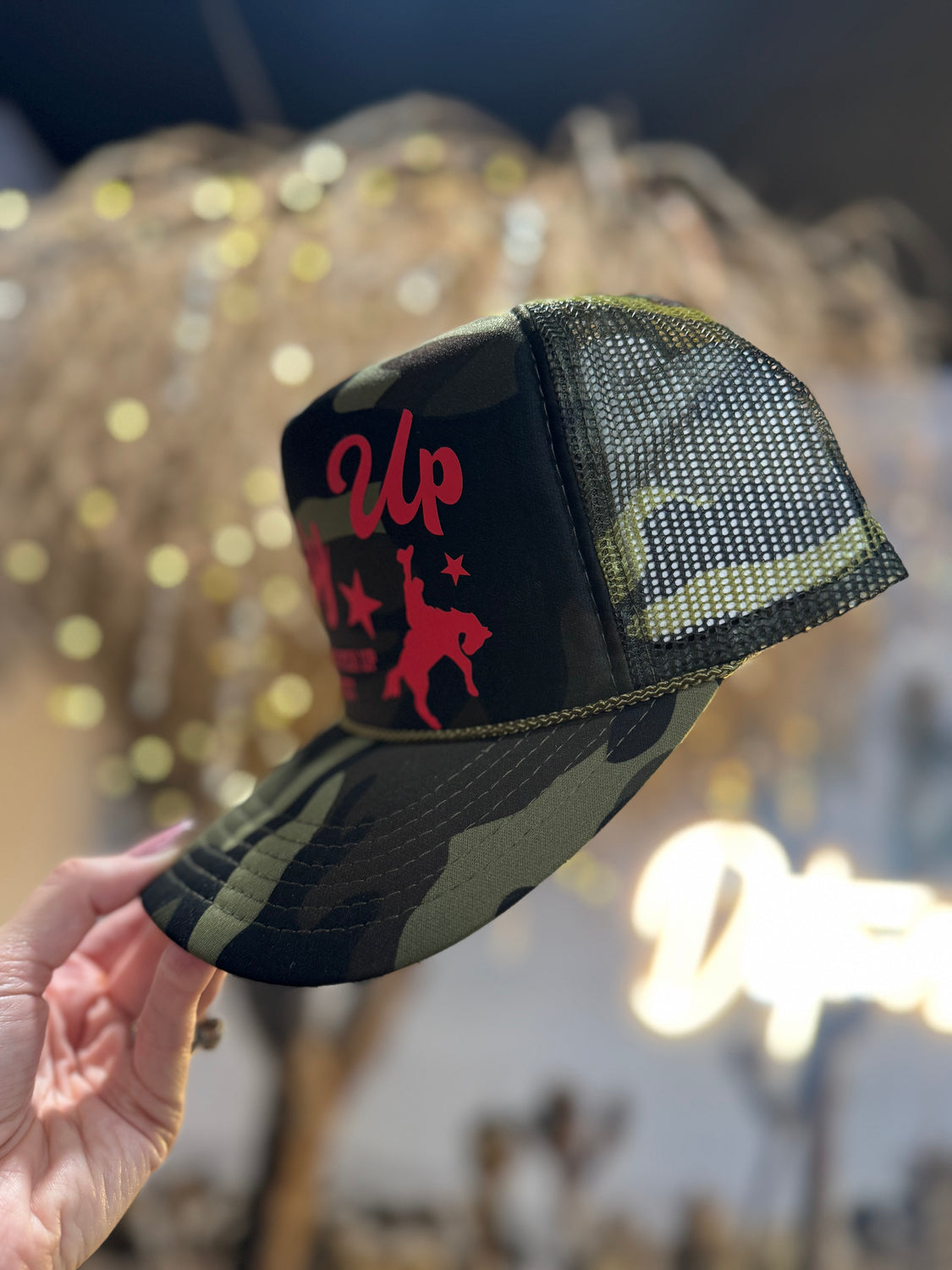 Giddy Up Jingle Horse Trucker Hat