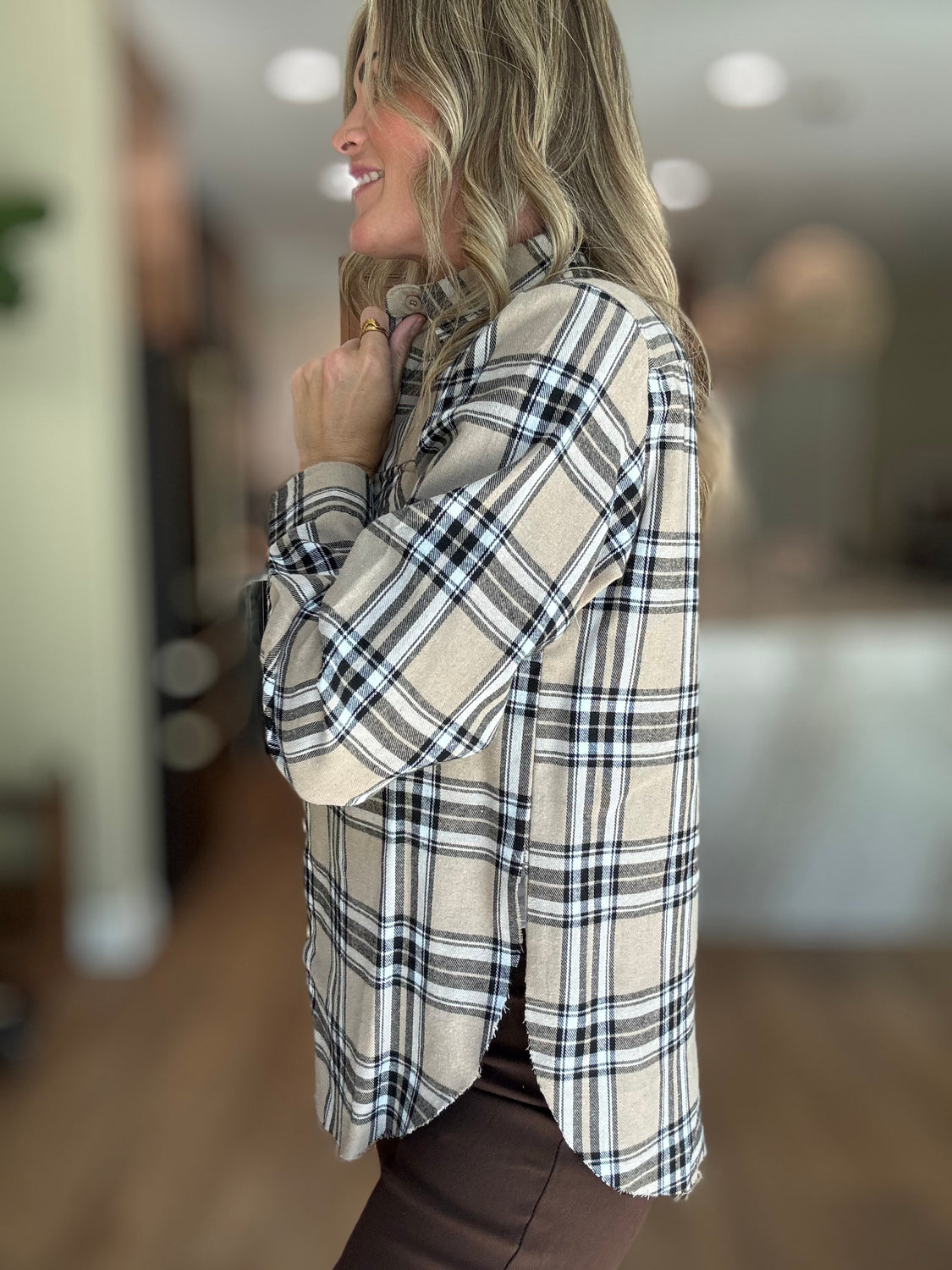 Justin Side Slit Flannel