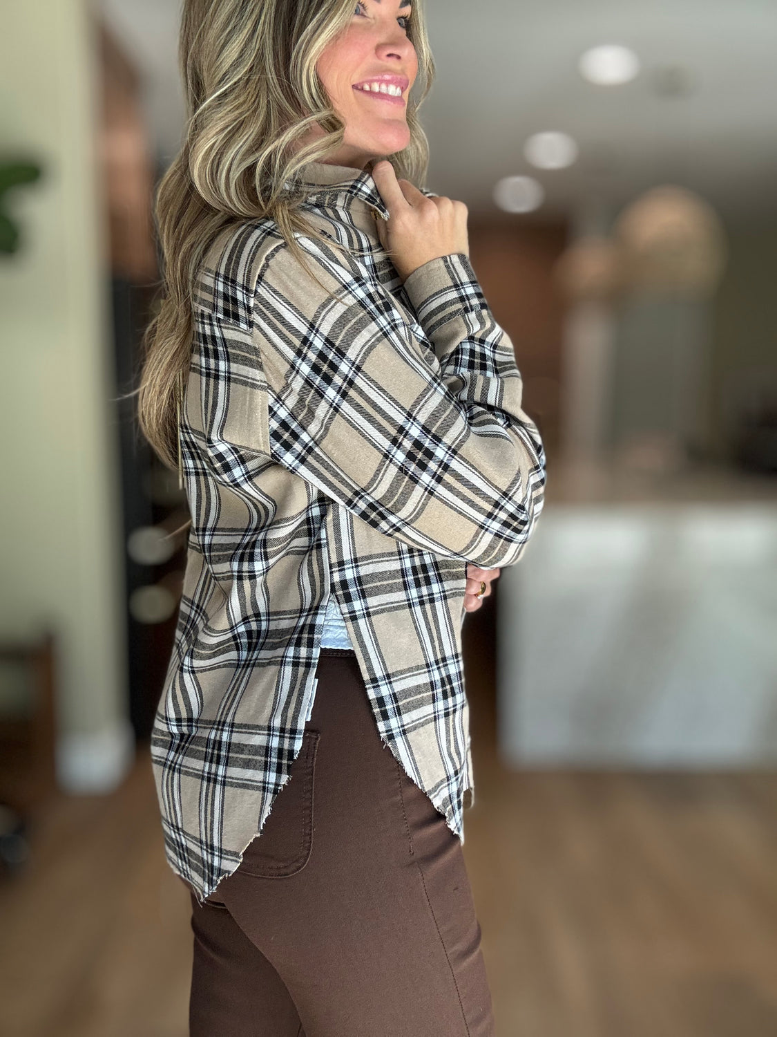 Justin Side Slit Flannel