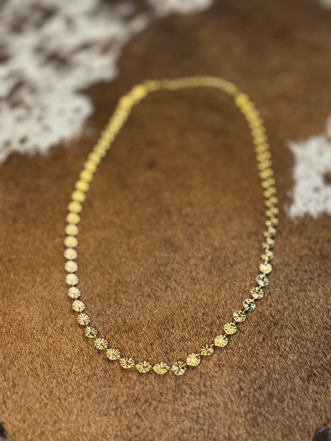 Sun Circle Chain Necklace