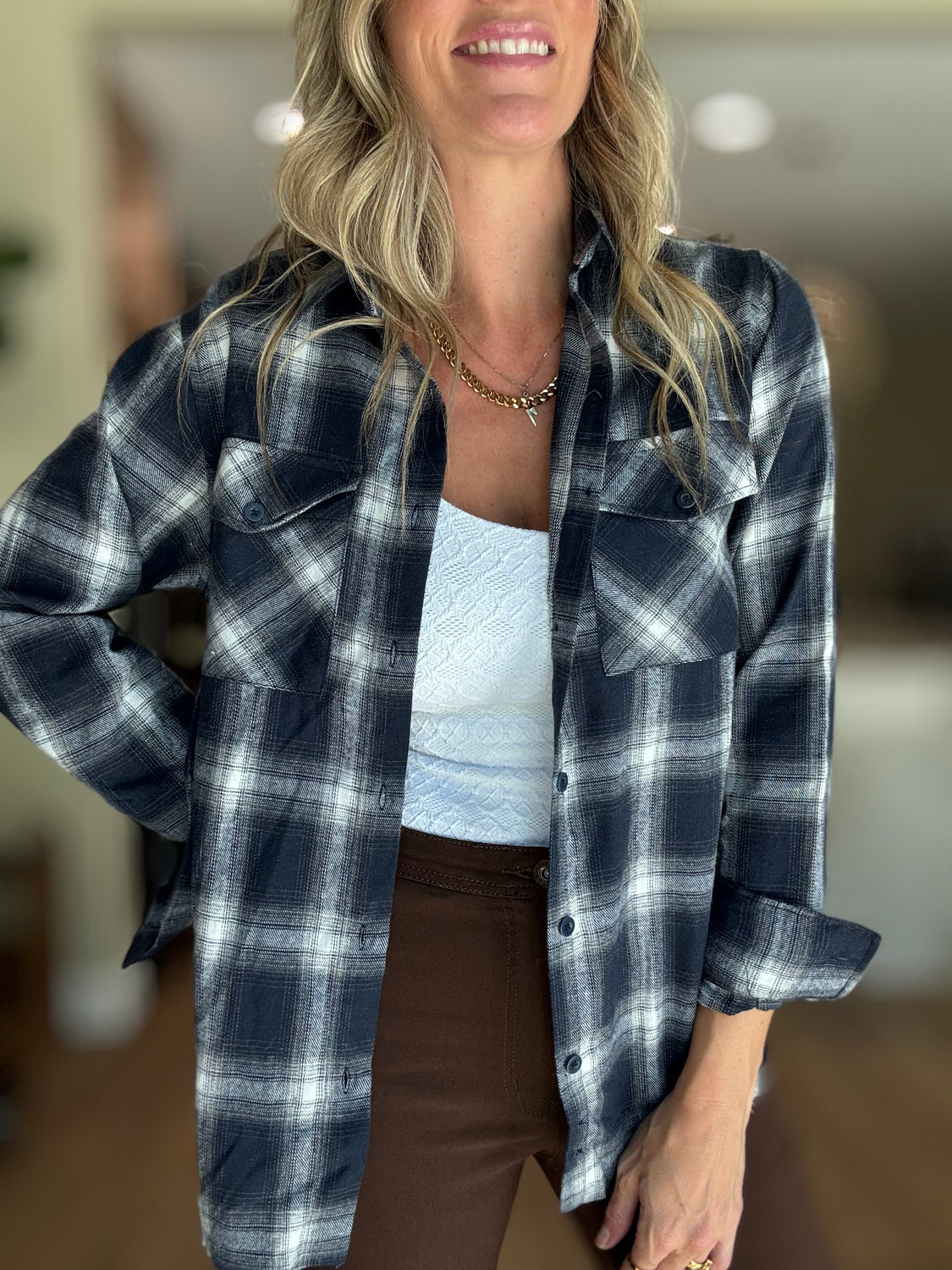 Jaxon Side Slit Flannel