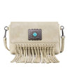 Bone Concho Fringe Crossbody