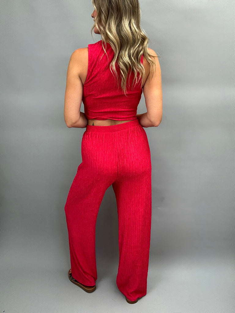 Suit Yourself Red Pant Set