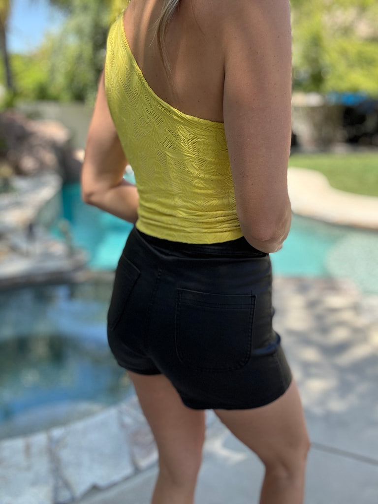 Faux Leather Shorts