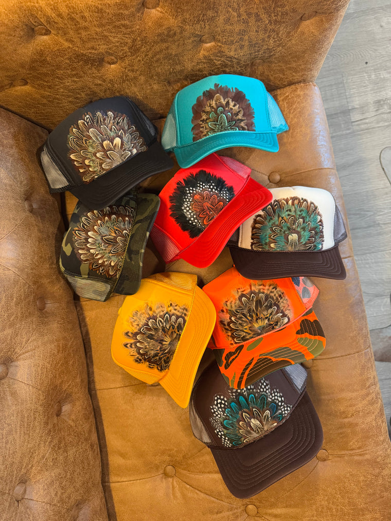 Feather Fan Trucker Hat
