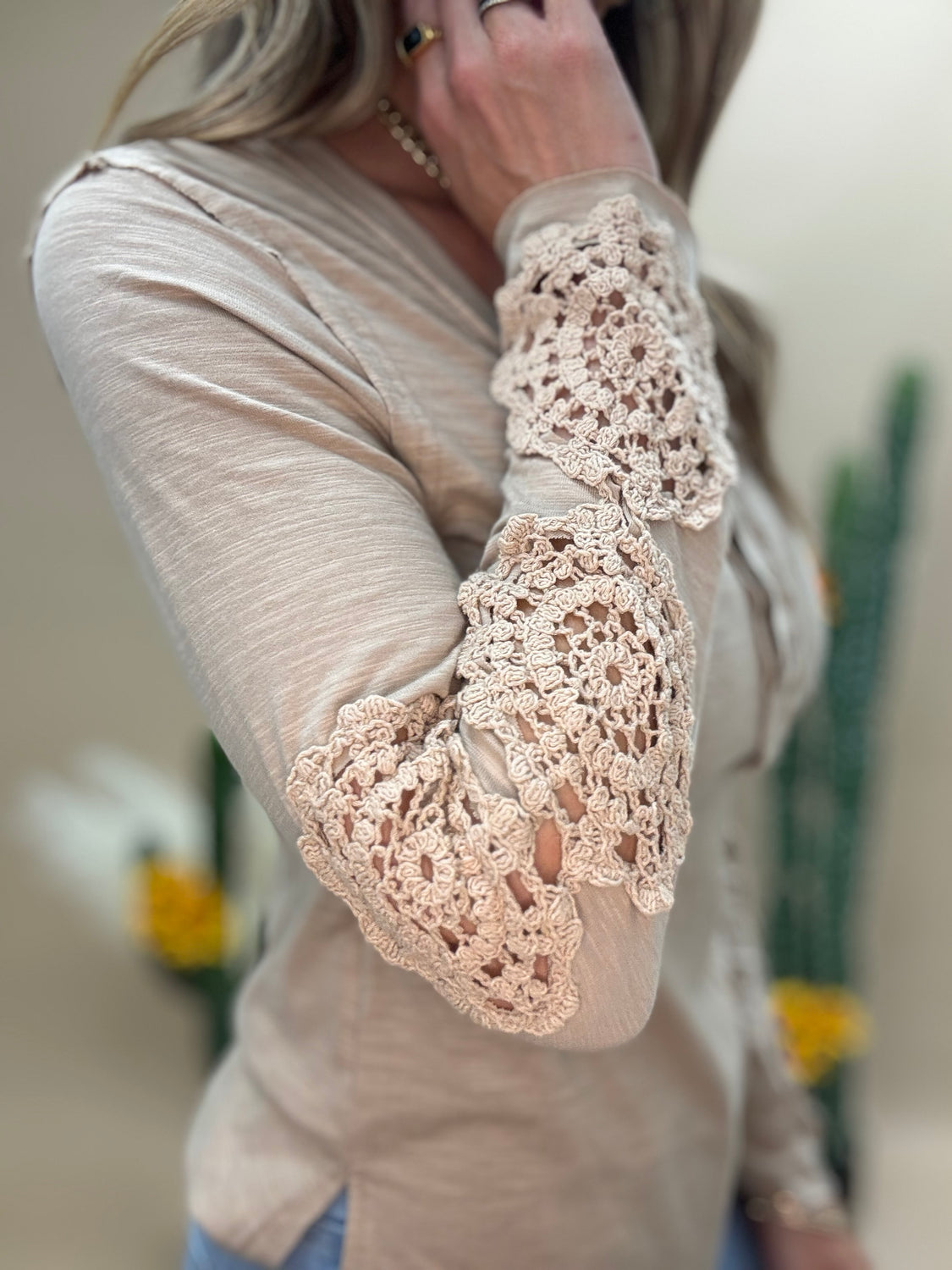 Crochet Medallion Long Sleeve