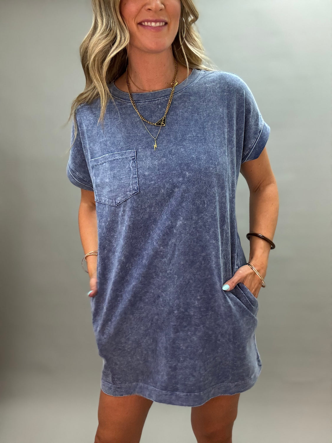 Mineral Washed T-Shirt Dress