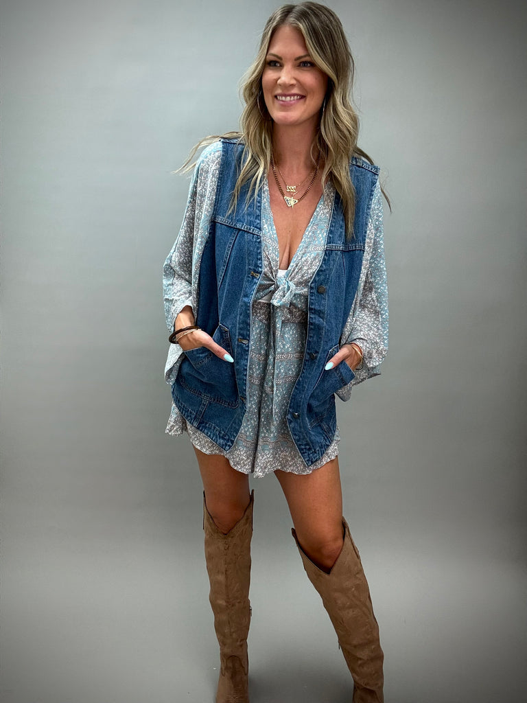 Denim Vest with Pockets