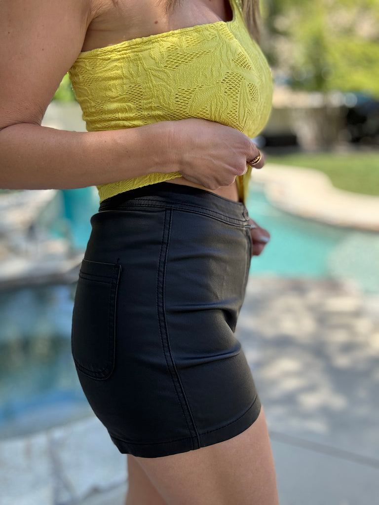 Faux Leather Shorts