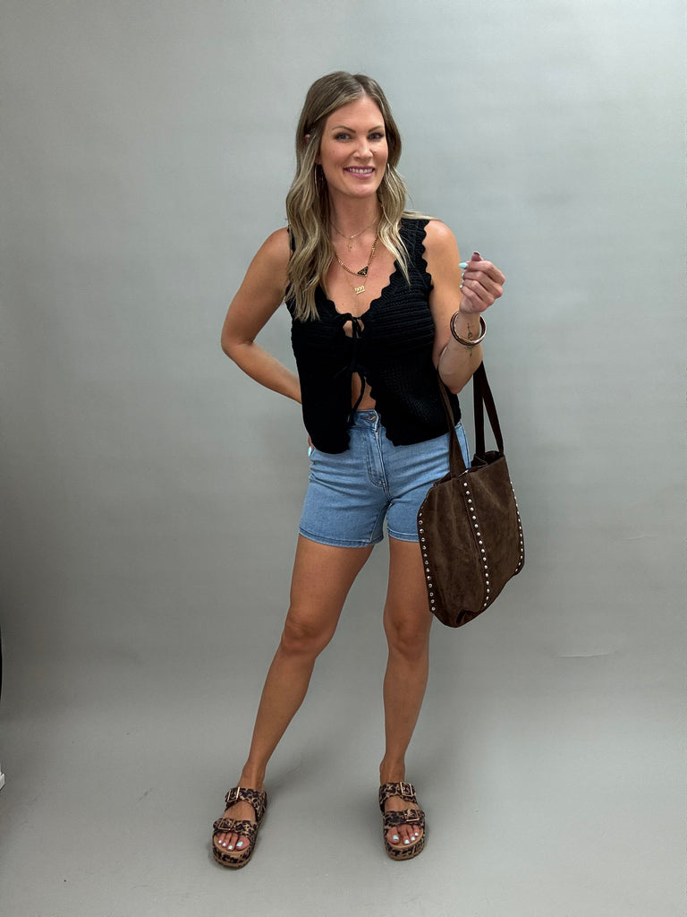 Saddle Creek Studded Tote Bag