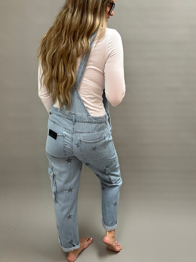 Star Print Cargo Overalls