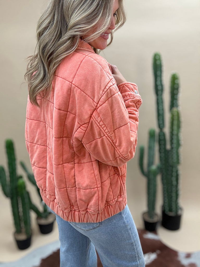 Pumpkin Quilted Jacket