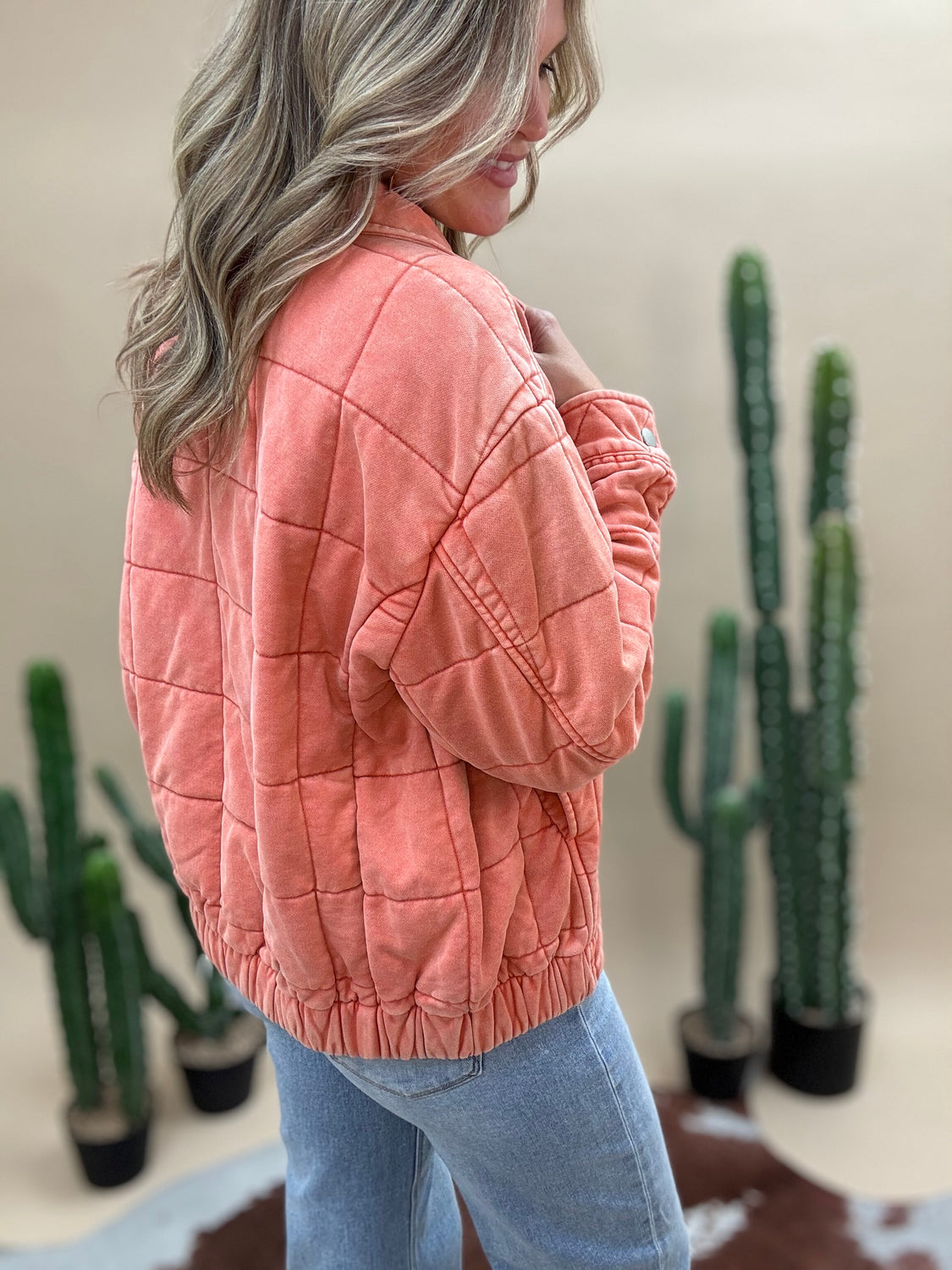 Pumpkin Quilted Jacket