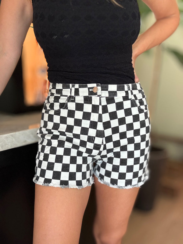 Game Day Checker Shorts