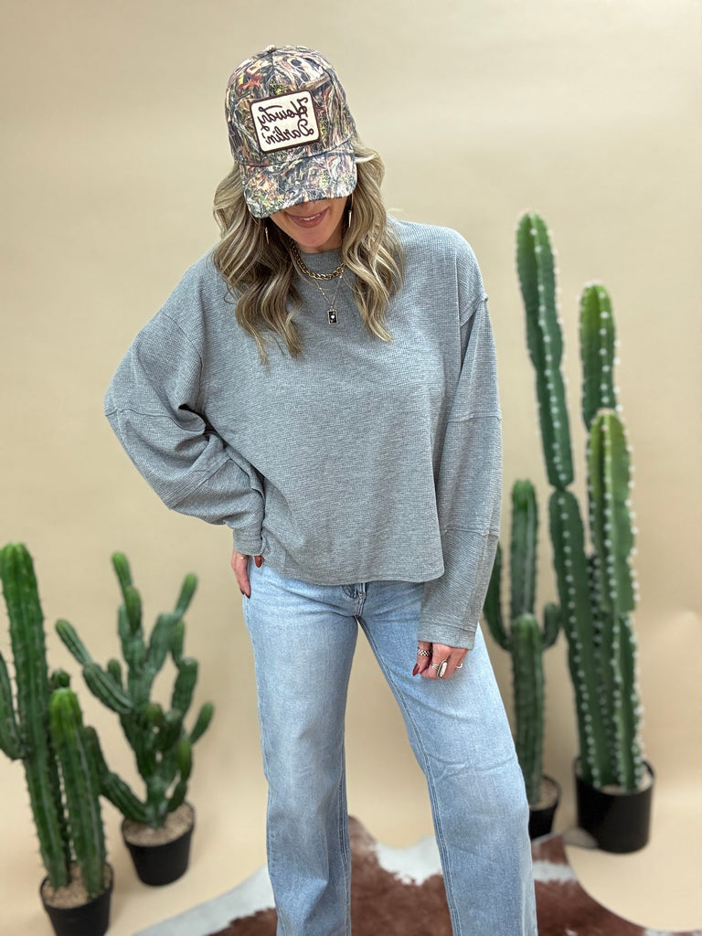 Thermal Heather Gray Long Sleeve