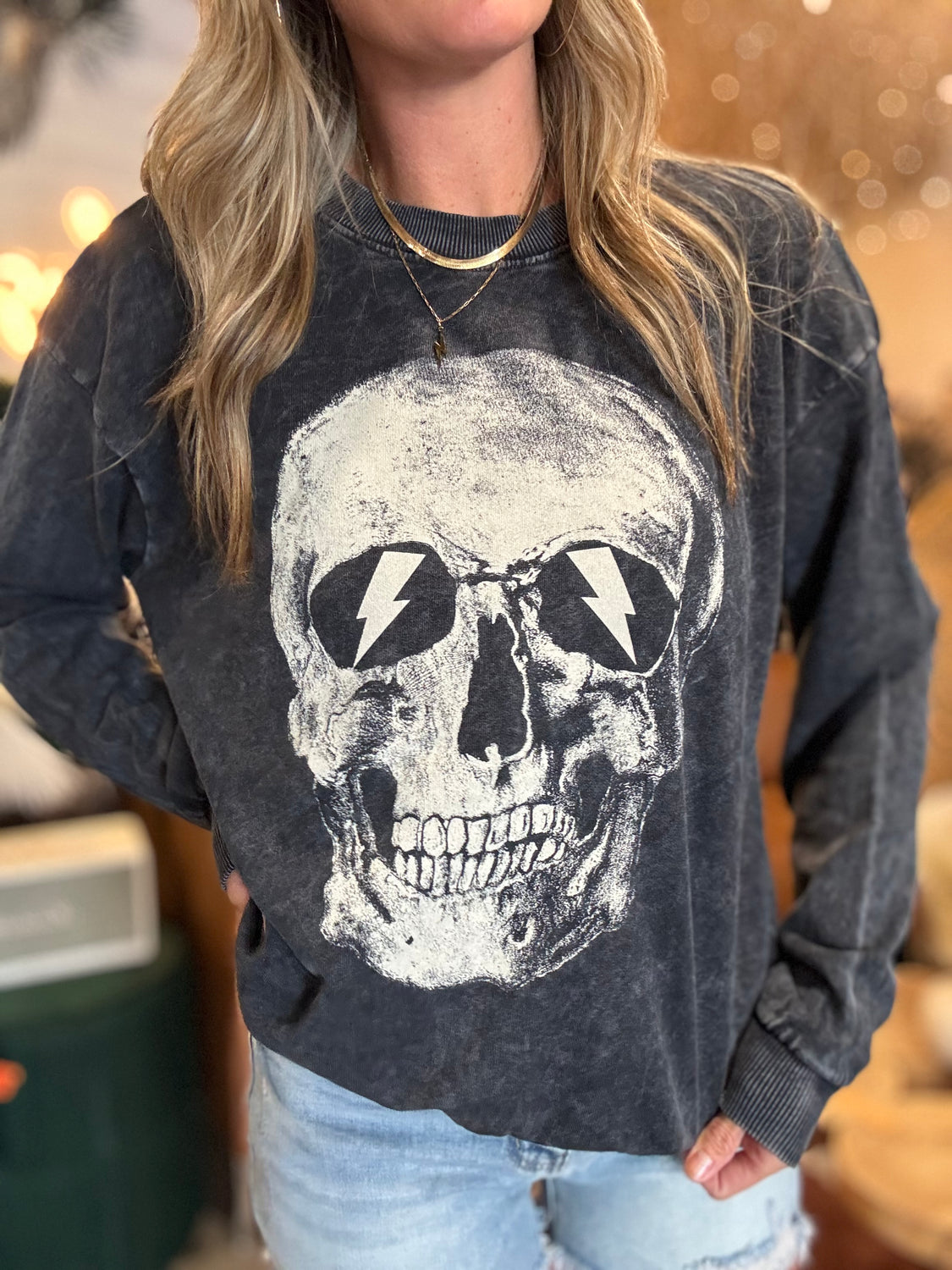 Skull Head Graphic Crewneck